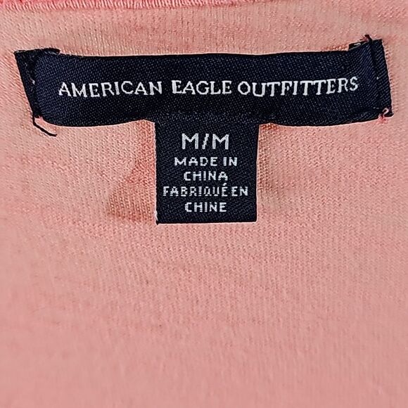 Sweater by American Eagle Outfitters V- neck Button Front Orange Size Medium - Picture 3 of 5